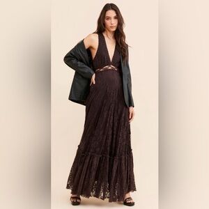Free People Dress One More Night Lace Ethereal Witchy Maxi Dress Size 4